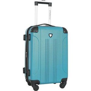 Travelers Club Chicago Hardside Expandable Spinner Luggages, Teal, 20" Carry-On